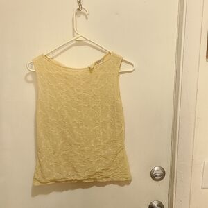 Elegant Lace Sleeveless Top - Cream